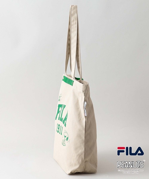 FILA（フィラ）の「【FILA/フィラ 】【PEANUTS/ピーナッツ】FILA×PEANUTSコラボ 　スヌーピー　 キャンバス　トートバッグ 　SNOOPY　 ハンドバッグ 　2WAY（トートバッグ・レディース・ホワイト/ベージュ/ブラック・FREE）」の5枚目の写真