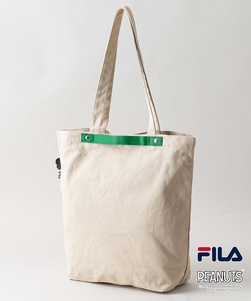 FILA（フィラ）の「【FILA/フィラ 】【PEANUTS/ピーナッツ】FILA×PEANUTSコラボ 　スヌーピー　 キャンバス　トートバッグ 　SNOOPY　 ハンドバッグ 　2WAY（トートバッグ・レディース・ホワイト/ベージュ/ブラック・FREE）」の6枚目の写真