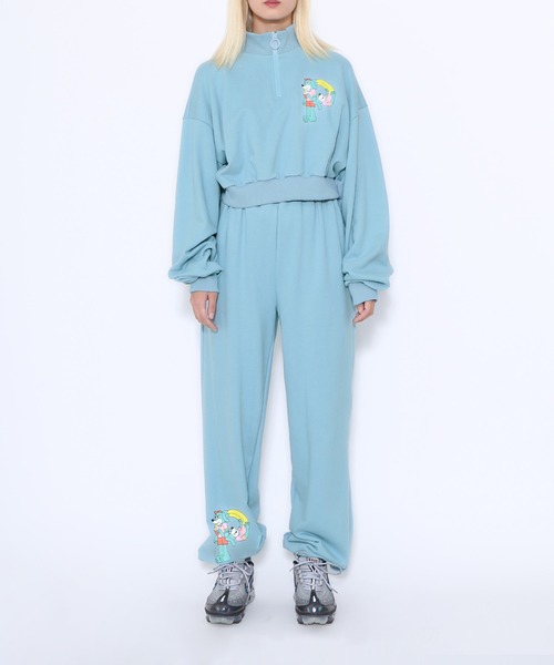 PUNYUS(プニュズ)の「Pプリントスウェットパンツ(スウェットパンツ・レディース・ブラウン/ブルー・4/1/2/3)」の18枚目の写真