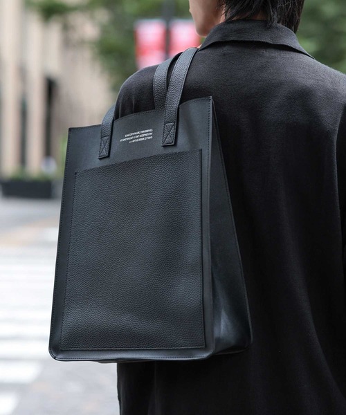 eftyus（エフティウス）の「シンセティックレザー コンビネーション トートバッグ（トートバッグ・メンズ・ブラック系1/ブラック系・FREE）」の8枚目の写真