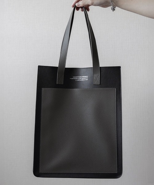 eftyus（エフティウス）の「シンセティックレザー コンビネーション トートバッグ（トートバッグ・メンズ・ブラック系1/ブラック系・FREE）」の7枚目の写真