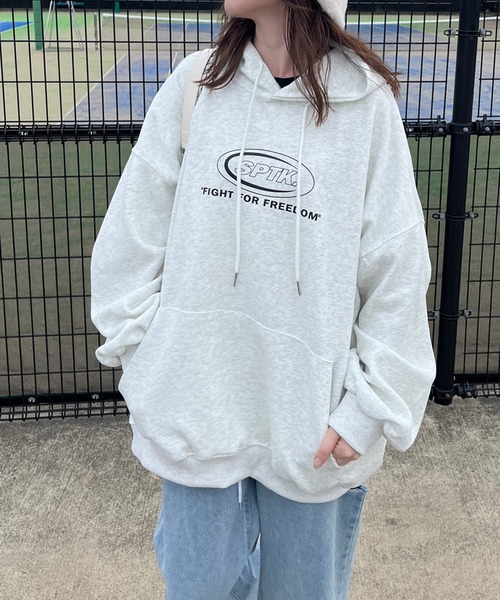 non-hedge（ノンヘッジ）の「サークルロゴビッグパーカー（パーカー・レディース・オートミール/ブラック/オフホワイト・FREE）」の3枚目の写真