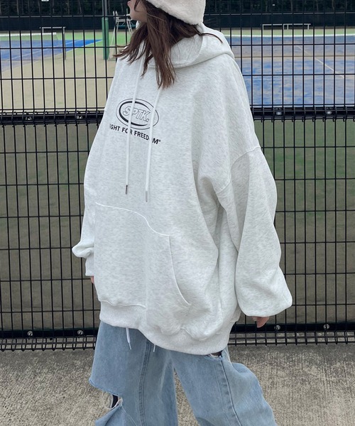 non-hedge（ノンヘッジ）の「サークルロゴビッグパーカー（パーカー・レディース・オートミール/ブラック/オフホワイト・FREE）」の4枚目の写真