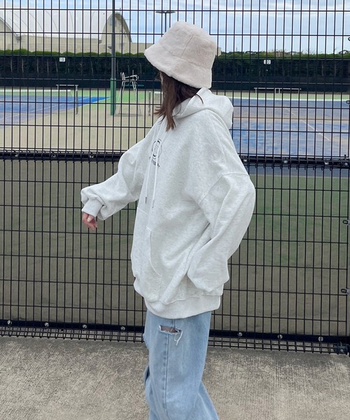 non-hedge（ノンヘッジ）の「サークルロゴビッグパーカー（パーカー・レディース・オートミール/ブラック/オフホワイト・FREE）」の7枚目の写真