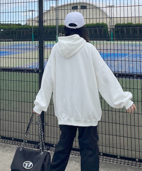 non-hedge（ノンヘッジ）の「サークルロゴビッグパーカー（パーカー・レディース・オートミール/ブラック/オフホワイト・FREE）」の10枚目の写真