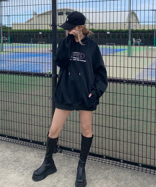 non-hedge（ノンヘッジ）の「サークルロゴビッグパーカー（パーカー・レディース・オートミール/ブラック/オフホワイト・FREE）」の11枚目の写真