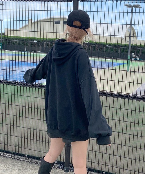 non-hedge（ノンヘッジ）の「サークルロゴビッグパーカー（パーカー・レディース・オートミール/ブラック/オフホワイト・FREE）」の14枚目の写真