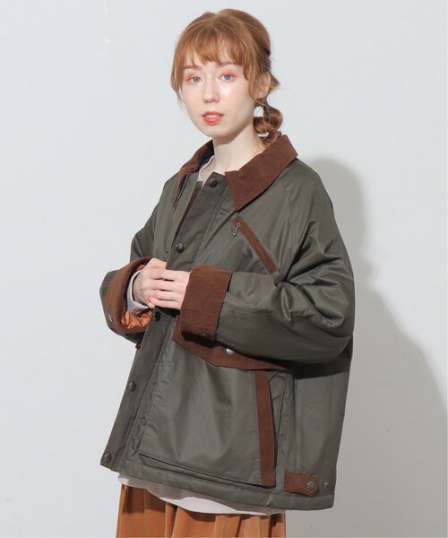 DOUBLE NAME（ダブルネーム）の「オイルド加工風ハンティングブルゾン/ユニセックス可（ブルゾン・レディース・ネイビー/カーキ/ベージュ・FREE）」の11枚目の写真