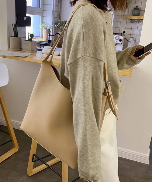 NANEA（ナネア）の「ポーチ付きバッグ（トートバッグ・レディース・ブラック/ベージュ/ブラウン・フリー）」の15枚目の写真