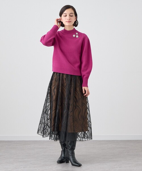 ANAYI（アナイ）の「ラメチュールギャザー スカート（スカート・レディース・ブラック/ゴールド系その他・36/38/34）」の9枚目の写真