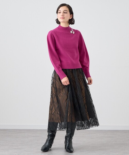 ANAYI（アナイ）の「ラメチュールギャザー スカート（スカート・レディース・ブラック/ゴールド系その他・36/38/34）」の10枚目の写真
