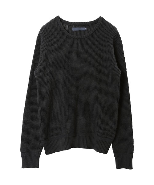 jiggys shop(ジギーズショップ)の「ラーベン編みクルーネック綿ニット(ニット/セーター・メンズ・ブラック/ブルー系その他/ピンク/グレー/ベージュ/ネイビー・MEDIUM/LARGE)」の22枚目の写真