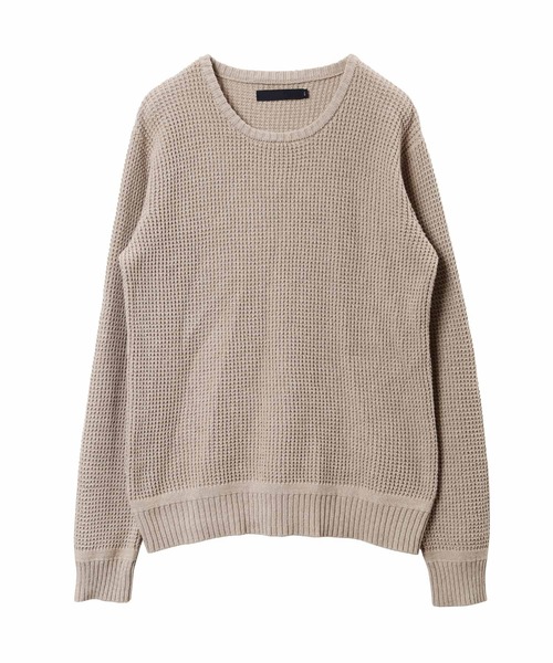 jiggys shop(ジギーズショップ)の「ラーベン編みクルーネック綿ニット(ニット/セーター・メンズ・ブラック/ブルー系その他/ピンク/グレー/ベージュ/ネイビー・MEDIUM/LARGE)」の17枚目の写真