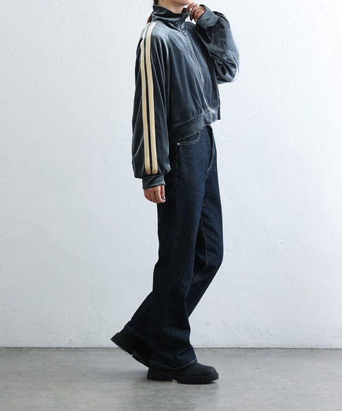 COLONY 2139（コロニートゥーワンスリーナイン）の「ベロアラインショートトラックジャケット/ジャージ（ジャージ・レディース・カーキ/チャコールグレー/ブルー・FREE）」の13枚目の写真