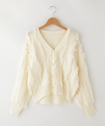 artemarvel フリンジクロップドカーディガン