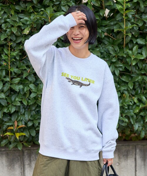 FREAK'S STORE ロゴ × アニマル スウェット　グレー　Free Amazon.co.jp: FREAK'S STORE ロゴ × アニマル スウェット グレー Free