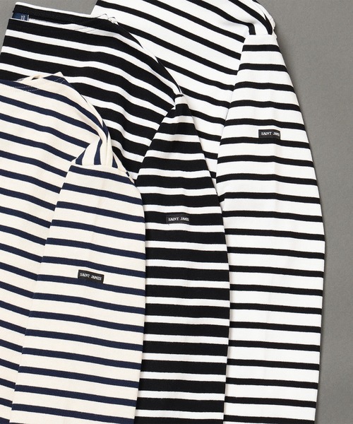 BEAMS F（ビームスエフ）の「SAINT JAMES / OUESSANT ボーダー ボートネック Tシャツ（Tシャツ/カットソー・メンズ・オフホワイト/ホワイト系その他5/オリーブ/ブラック/ホワイト系その他4/ベージュ・6/4/5）」の9枚目の写真
