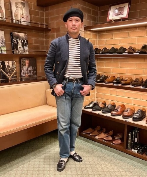 BEAMS F（ビームスエフ）の「SAINT JAMES / OUESSANT ボーダー ボートネック Tシャツ（Tシャツ/カットソー・メンズ・オフホワイト/ホワイト系その他5/オリーブ/ブラック/ホワイト系その他4/ベージュ・6/4/5）」の18枚目の写真