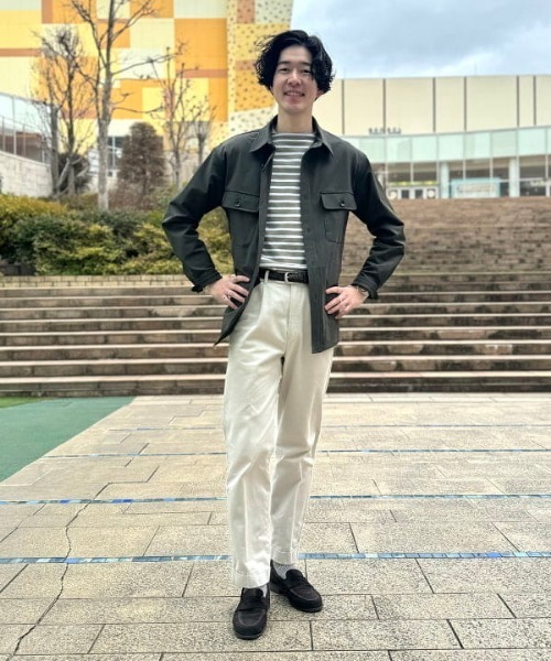 BEAMS F（ビームスエフ）の「SAINT JAMES / OUESSANT ボーダー ボートネック Tシャツ（Tシャツ/カットソー・メンズ・オフホワイト/ホワイト系その他5/オリーブ/ブラック/ホワイト系その他4/ベージュ・6/4/5）」の20枚目の写真