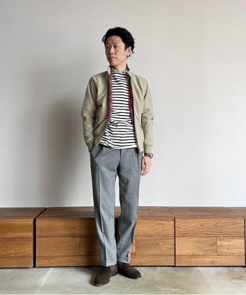 BEAMS F（ビームスエフ）の「SAINT JAMES / OUESSANT ボーダー ボートネック Tシャツ（Tシャツ/カットソー・メンズ・オフホワイト/ホワイト系その他5/オリーブ/ブラック/ホワイト系その他4/ベージュ・6/4/5）」の22枚目の写真