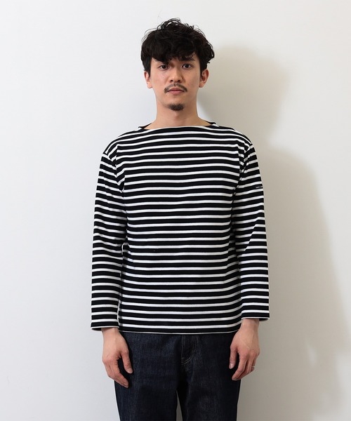 BEAMS F（ビームスエフ）の「SAINT JAMES / OUESSANT ボーダー ボートネック Tシャツ（Tシャツ/カットソー・メンズ・オフホワイト/ホワイト系その他5/オリーブ/ブラック/ホワイト系その他4/ベージュ・6/4/5）」の14枚目の写真