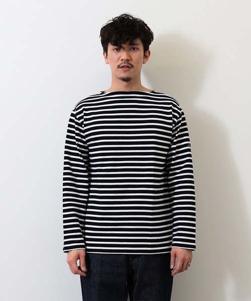 BEAMS F（ビームスエフ）の「SAINT JAMES / OUESSANT ボーダー ボートネック Tシャツ（Tシャツ/カットソー・メンズ・オフホワイト/ホワイト系その他5/オリーブ/ブラック/ホワイト系その他4/ベージュ・6/4/5）」の16枚目の写真