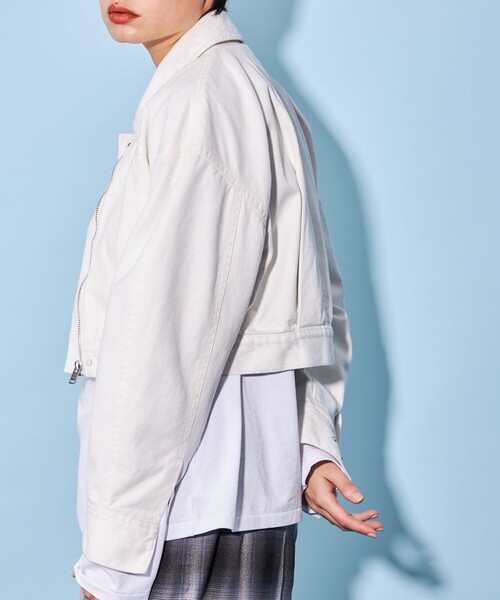 CITEN（シテン）の「＜CITEN＞ショート ジャケット（その他アウター・レディース・ブラック/ホワイト・FREE）」の4枚目の写真