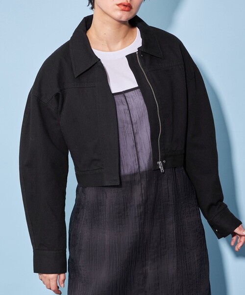 CITEN（シテン）の「＜CITEN＞ショート ジャケット（その他アウター・レディース・ブラック/ホワイト・FREE）」の7枚目の写真