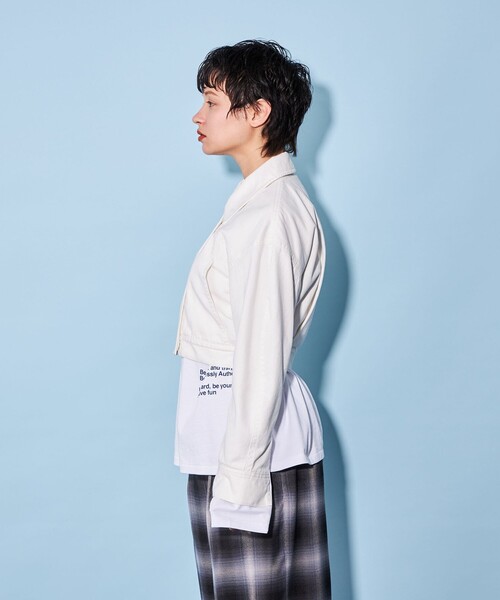 CITEN（シテン）の「＜CITEN＞ショート ジャケット（その他アウター・レディース・ブラック/ホワイト・FREE）」の18枚目の写真