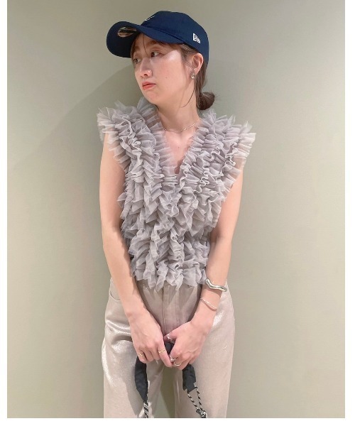 emmi（エミ）の「【emmi atelier】クロップドパンツ（その他パンツ・レディース・ブラック/グレー/シルバー・0/1）」の7枚目の写真