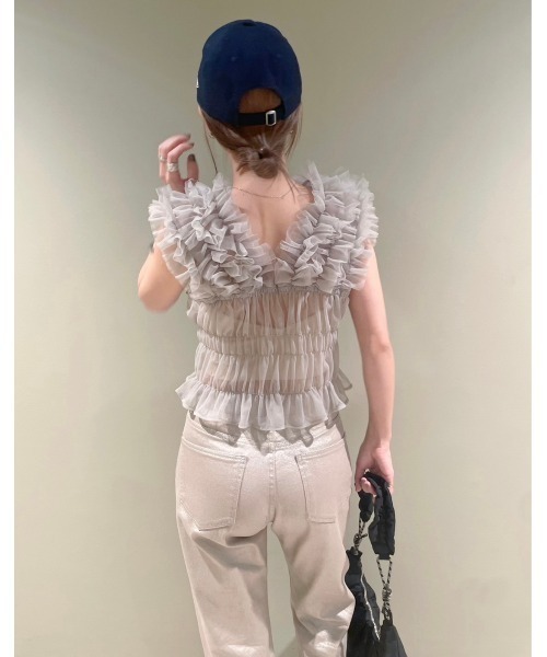 emmi（エミ）の「【emmi atelier】クロップドパンツ（その他パンツ・レディース・ブラック/グレー/シルバー・0/1）」の8枚目の写真