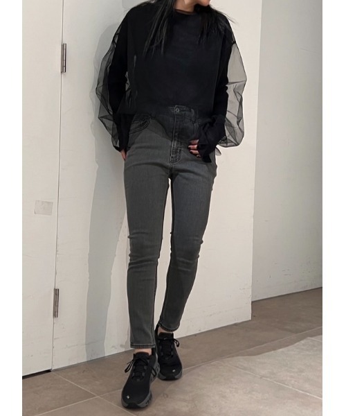 emmi（エミ）の「【emmi atelier】クロップドパンツ（その他パンツ・レディース・ブラック/グレー/シルバー・0/1）」の11枚目の写真