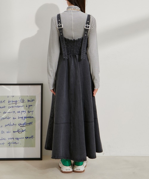 VIS(ビス)の「切替デニムジャンパースカート(ワンピース・レディース・ブルー系その他/スミクロ・M/S)」の19枚目の写真