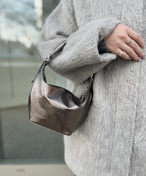 メタリックワンハンドルバッグ / metallic one handle bag