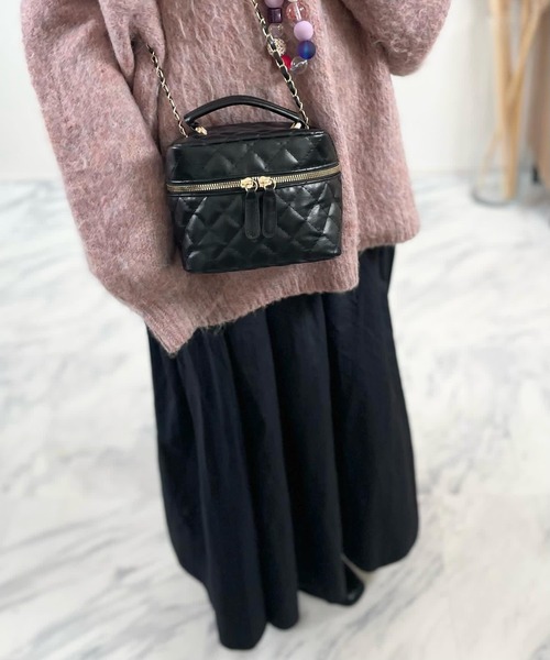 H.TOKYO（エイチトウキョウ）の「キルティング 2WAYバニティバッグ（ハンドバッグ・レディース・ベージュ/ホワイト/ブラック・FREE）」の19枚目の写真