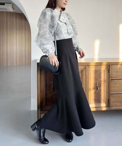 one after another NICE CLAUP（ワンアフターアナザーナイスクラップ）の「【S,M,Lサイズ】バックレースアップマーメイドスカート/WEB限定サイズあり（スカート・レディース・ブラック/ベージュ/ホワイト系その他・SMALL/MEDIUM/LARGE）」の17枚目の写真