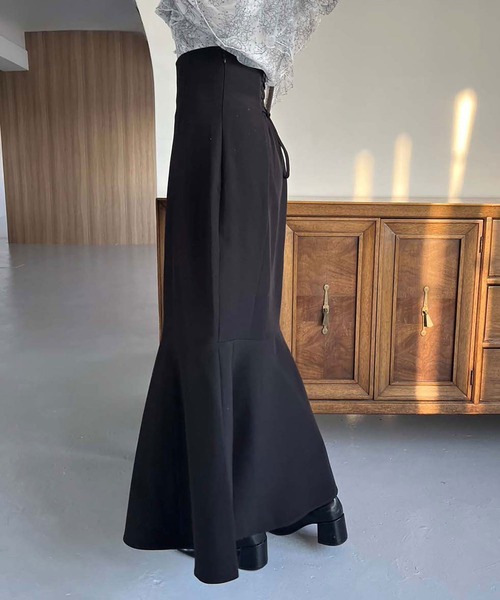 one after another NICE CLAUP（ワンアフターアナザーナイスクラップ）の「【S,M,Lサイズ】バックレースアップマーメイドスカート/WEB限定サイズあり（スカート・レディース・ブラック/ベージュ/ホワイト系その他・SMALL/MEDIUM/LARGE）」の19枚目の写真