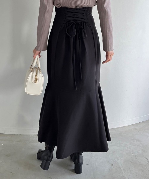 セール】【S,M,Lサイズ】バックレースアップマーメイドスカート/WEB