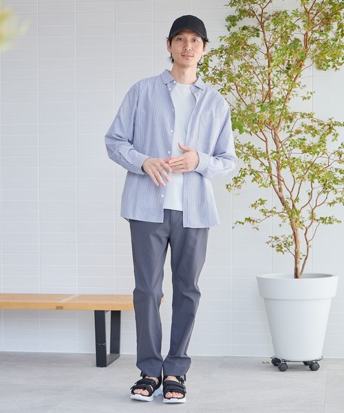 GLOBAL WORK（グローバルワーク）の「サラサマレギュラーカラーシャツ/975741（シャツ/ブラウス・メンズ・ブルー系その他5/ネイビー系8/ブルー/オフホワイト/グレー/チャコールグレー・SMALL/MEDIUM/LARGE/X-LARGE）」の13枚目の写真