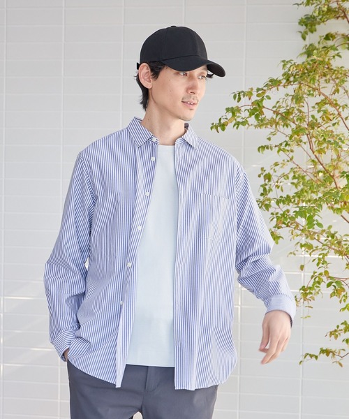 GLOBAL WORK（グローバルワーク）の「サラサマレギュラーカラーシャツ/975741（シャツ/ブラウス・メンズ・ブルー系その他5/ネイビー系8/ブルー/オフホワイト/グレー/チャコールグレー・SMALL/MEDIUM/LARGE/X-LARGE）」の15枚目の写真