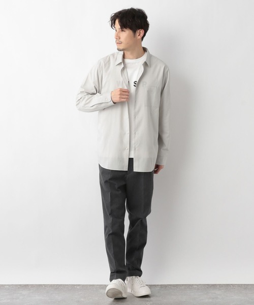 GLOBAL WORK（グローバルワーク）の「サラサマレギュラーカラーシャツ/975741（シャツ/ブラウス・メンズ・ブルー系その他5/ネイビー系8/ブルー/オフホワイト/グレー/チャコールグレー・SMALL/MEDIUM/LARGE/X-LARGE）」の18枚目の写真