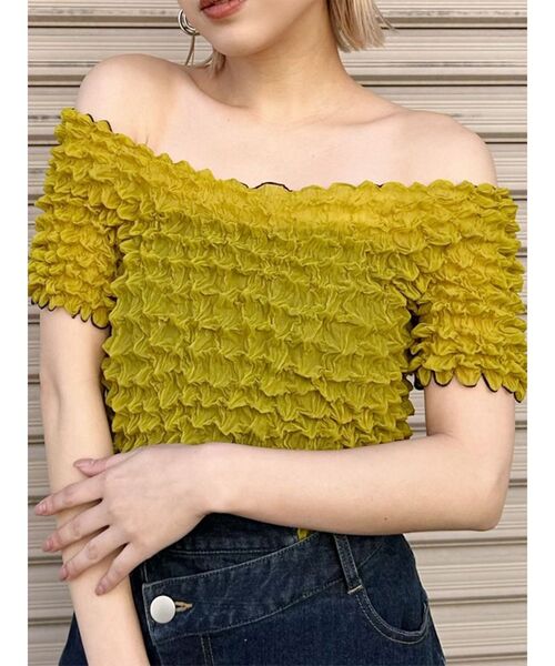 MURUA（ムルーア）の「アニヴェントップス（シャツ/ブラウス・レディース・ブラック/レッド/マスタード/アイボリー・FREE）」の4枚目の写真