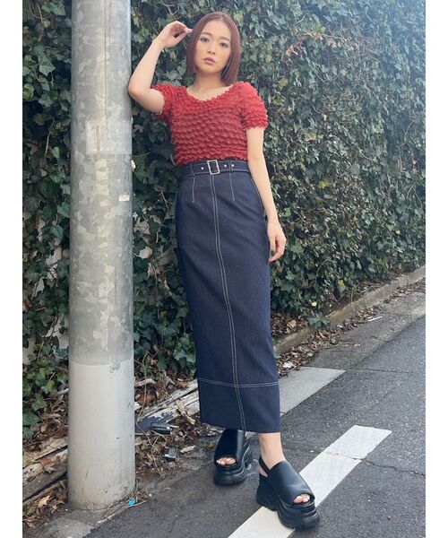 MURUA（ムルーア）の「アニヴェントップス（シャツ/ブラウス・レディース・ブラック/レッド/マスタード/アイボリー・FREE）」の21枚目の写真