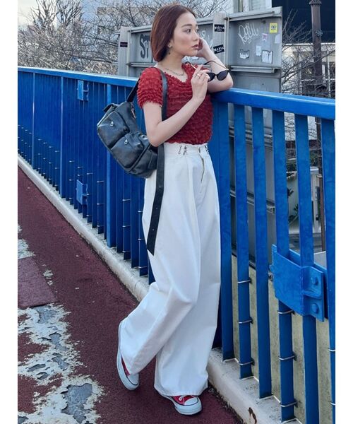 MURUA（ムルーア）の「アニヴェントップス（シャツ/ブラウス・レディース・ブラック/レッド/マスタード/アイボリー・FREE）」の19枚目の写真