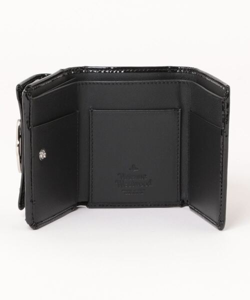 Vivienne Westwood(ヴィヴィアンウエストウッド)の「【PALL】52010013-L001O-LASHINY PATENT SMALL FLAP PURSE(財布・レディース・ピンク/ブラック/パープル・FREE)」の4枚目の写真