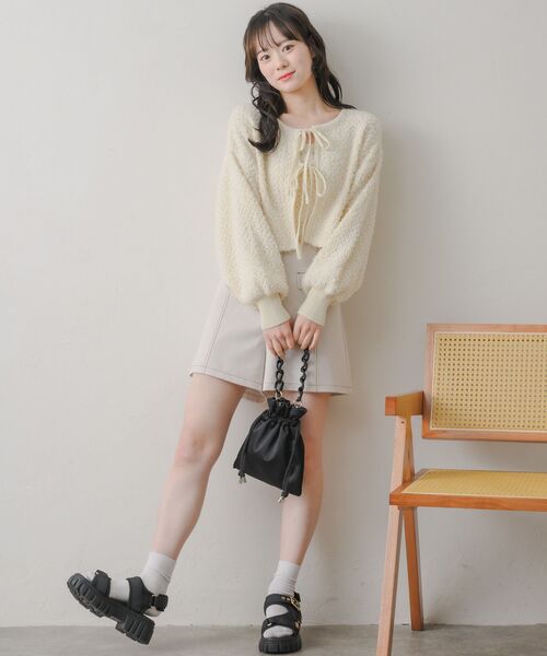 RETRO GIRL(レトロガール)の「3WAY巾着バッグ(ショルダーバッグ・レディース・ブラック/オフホワイト/イエロー・ONE SIZE)」の5枚目の写真