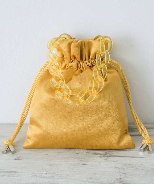 RETRO GIRL(レトロガール)の「3WAY巾着バッグ(ショルダーバッグ・レディース・ブラック/オフホワイト/イエロー・ONE SIZE)」の11枚目の写真