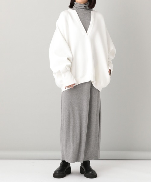 e/rm(イーアールエム)の「【e/rm】キーネックプルオーバーセットワンピース(ワンピース・レディース・オフホワイト/ブラック/グレー系その他2・FREE)」の4枚目の写真