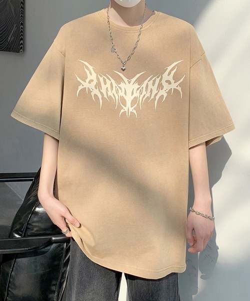 FVLMEN（フルメン）の「【FVLMEN】butterfly backprint halfsleeve tee/バタフライ バックプリント ハーフスリーブ T（Tシャツ/カットソー・メンズ・パープル/ベージュ/ブラック・LARGE/MEDIUM/X-LARGE）」の20枚目の写真