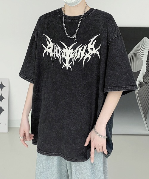 FVLMEN（フルメン）の「【FVLMEN】butterfly backprint halfsleeve tee/バタフライ バックプリント ハーフスリーブ T（Tシャツ/カットソー・メンズ・パープル/ベージュ/ブラック・LARGE/MEDIUM/X-LARGE）」の6枚目の写真